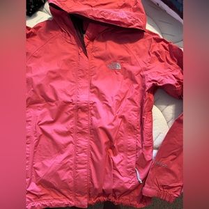 Coral North Face Windbreaker Size S